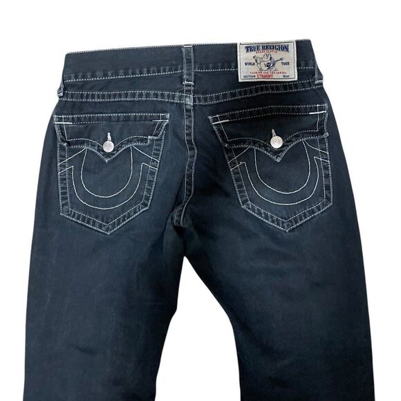 True Religion  Basic Straight World Tour 5 Pocket Denim Blue Jeans Men's Sz 31 - Picture 9 of 10